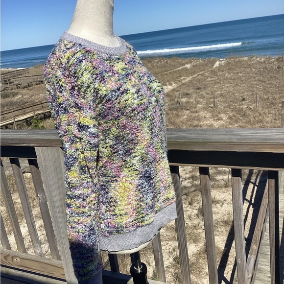CeCe Purple and Pink Crew Neck Sweater - Picture 2 of 10